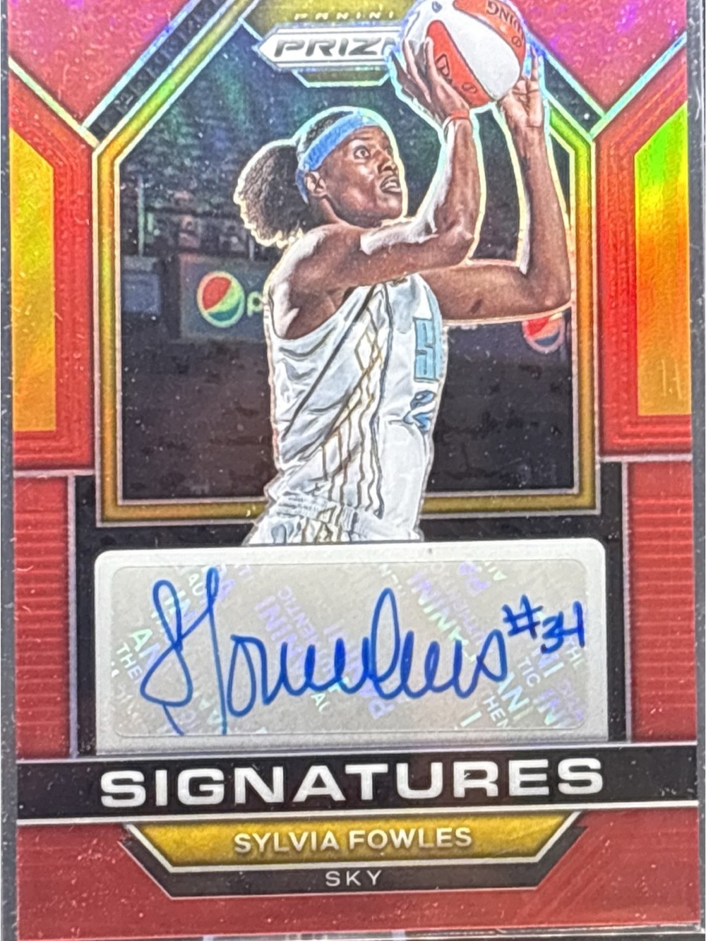 Panini Prizm Sylvia Fowles  Basketball Autograph Card - LE 68/99